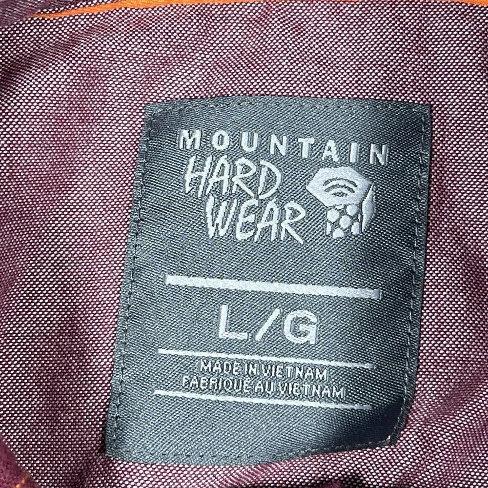 Mountain‎ Hardwear Shirt Men's Large Red Plaid Outdoor Short Sleeve Hiking